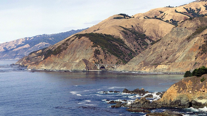 Big Creek Bridge filming location in Monterey County