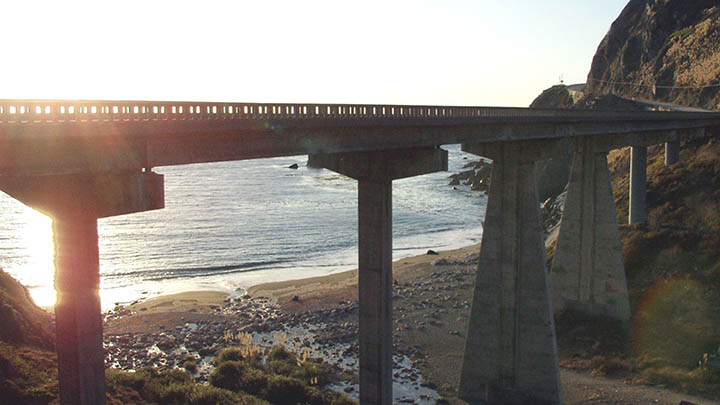 Limekiln Creek Bridge filming location in Monterey County